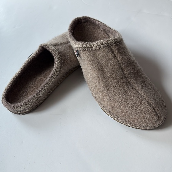 Haflinger Boiled Wool Cozy Brown Slippers 44 US 10-10.5 - Picture 4 of 9